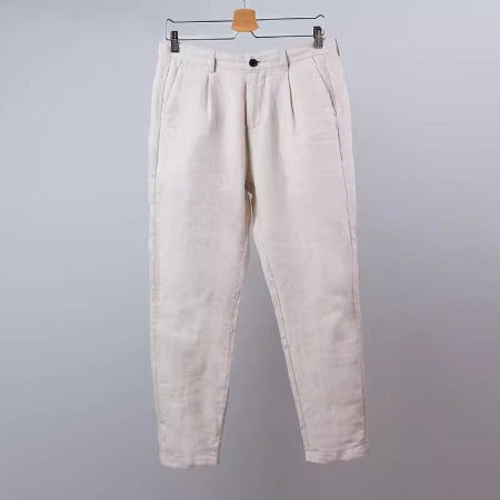 Importé - Pantalon 100% En Lin Décontracté Pour Homme