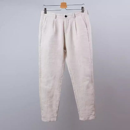 Importé - Pantalon 100% En Lin Décontracté Pour Homme