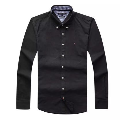 Importé - Tommy Chemise Oxford Pur Coton Homme Manches Longues