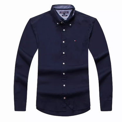 Importé - Tommy Chemise Oxford Pur Coton Homme Manches Longues