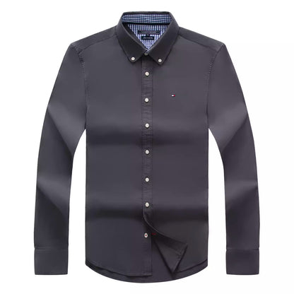 Importé - Tommy Chemise Oxford Pur Coton Homme Manches Longues