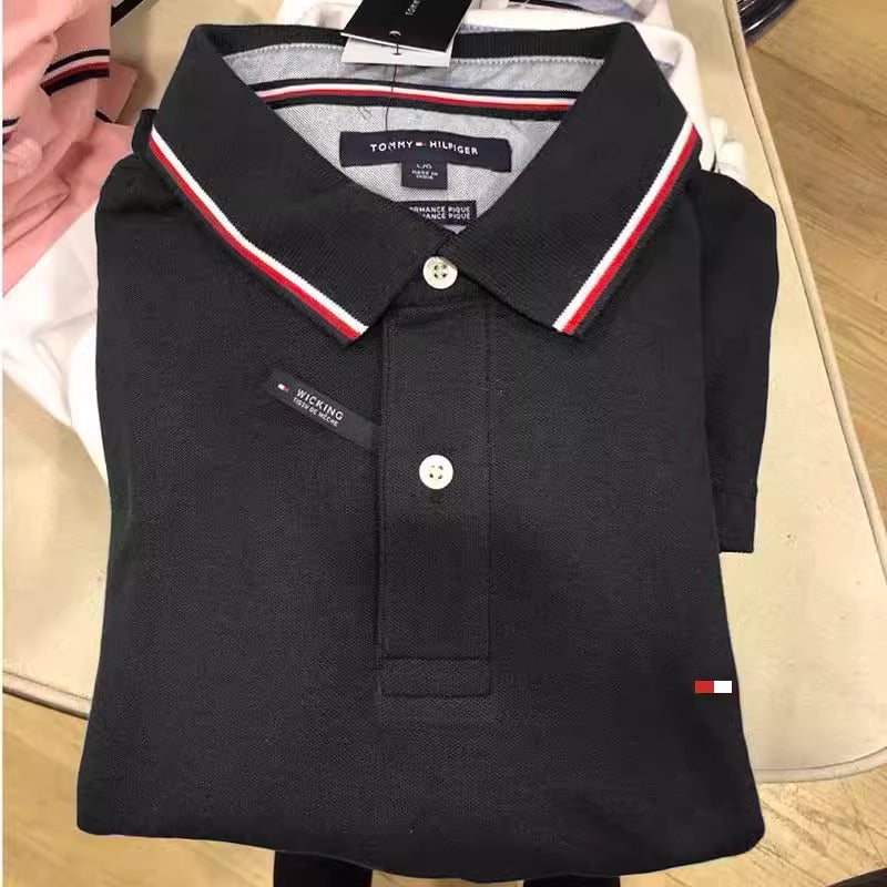 Importé -  POLO TOMMY en Coton Homme Manches Courtes