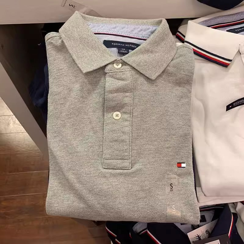 Importé -  POLO TOMMY en Coton Homme Manches Courtes