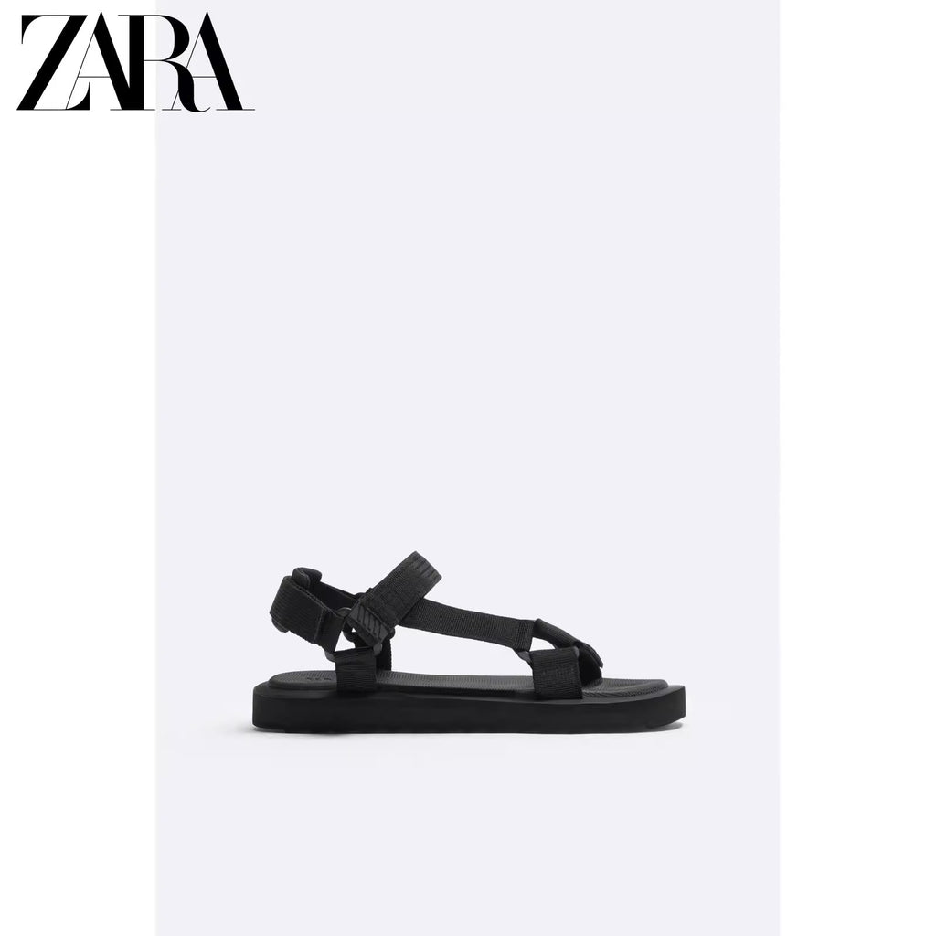 Importé - ZARA NEW - Sandales Homme A Lanières Avec Fermetures Velcro