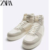 Importé  - ZARA NEW - Chaussure Homme Sport Baskets Montantes - Blanc Cassé