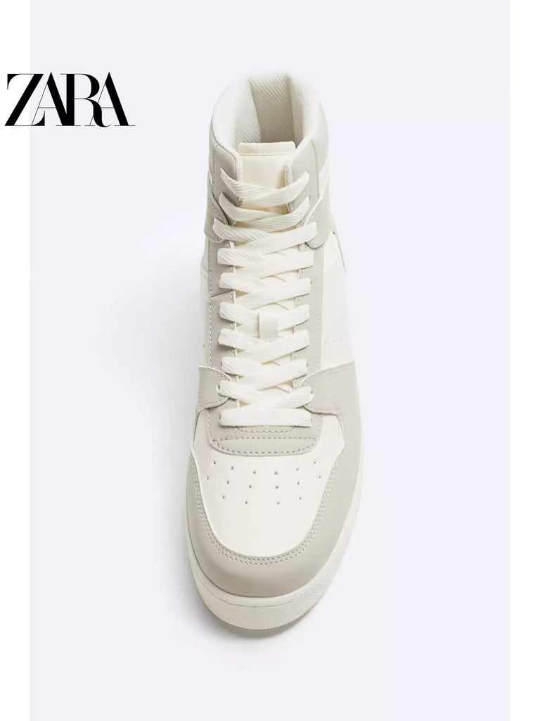 Importé  - ZARA NEW - Chaussure Homme Sport Baskets Montantes - Blanc Cassé