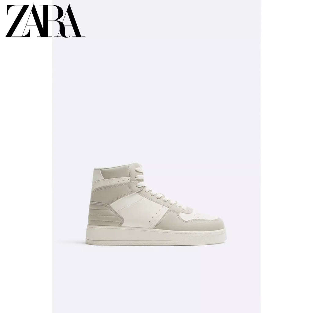 Importé  - ZARA NEW - Chaussure Homme Sport Baskets Montantes - Blanc Cassé