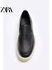 Importé - ZARA NEW - Chaussure Homme Plates Style Mocassin Sans Lacets -Noir