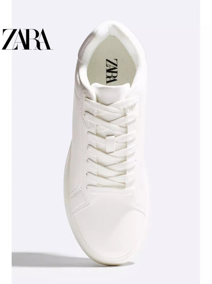 Importé  - ZARA NEW - Chaussure Homme Sport Baskets Rétro Décontractées - Blanc