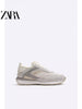 Importé  - ZARA NEW - Chaussure Homme Sport Baskets Confort Bi-Matière - Gris