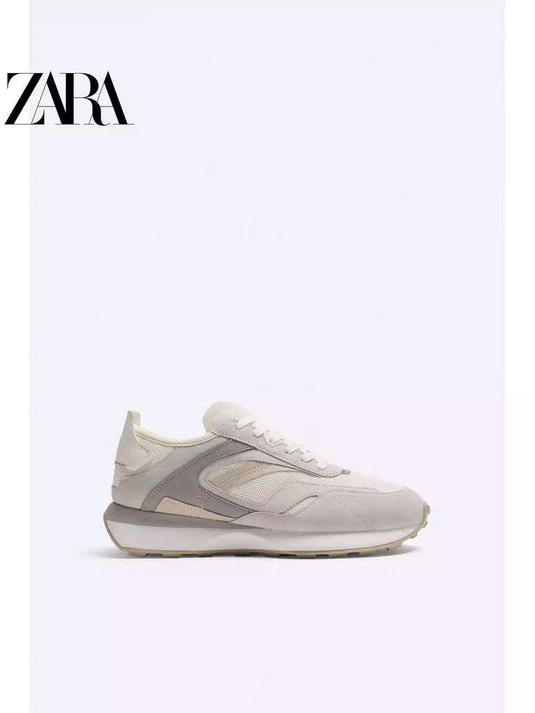 Importé  - ZARA NEW - Chaussure Homme Sport Baskets Confort Bi-Matière - Gris