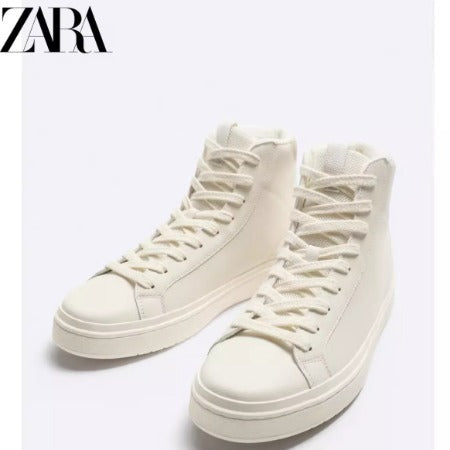 Basket blanche zara homme best sale