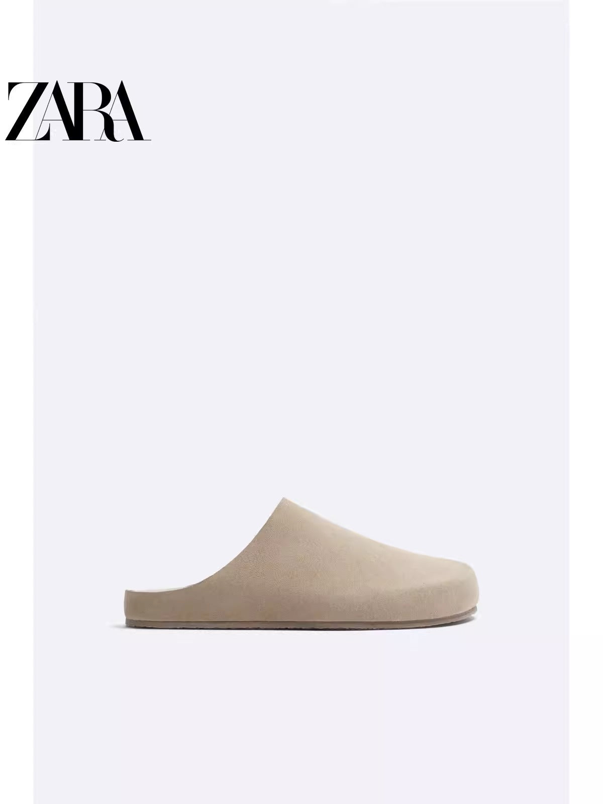 Importé - ZARA NEW - Sandales Homme Babouche Pantoufle En Cuir De Daim - Brun