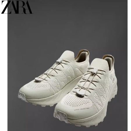 Importé  - ZARA NEW - Chaussure Homme Sport Baskets Tricotées - Blanc