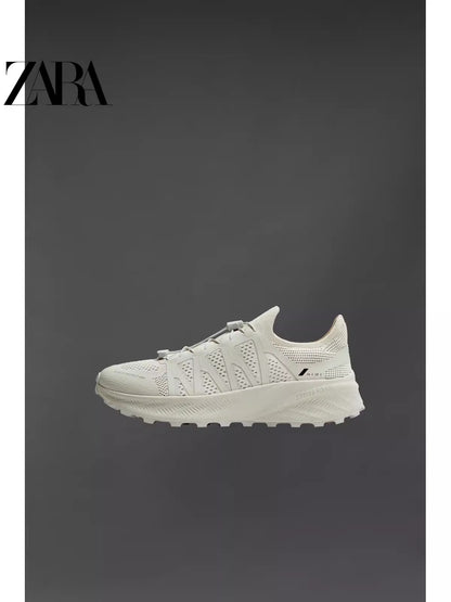 Importé  - ZARA NEW - Chaussure Homme Sport Baskets Tricotées - Blanc