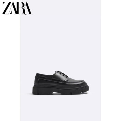 Importé - ZARA NEW - Chaussure Homme Britannique Confortables En Cuir - Noir
