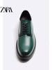 Importé - ZARA NEW - Chaussure Homme Britannique Décontractées En Cuir PU - Vert