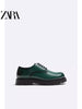 Importé - ZARA NEW - Chaussure Homme Britannique Décontractées En Cuir PU - Vert