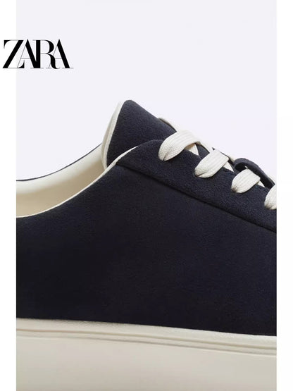 Importé  - ZARA NEW - Chaussure Homme Sport Loisirs En Cuir PU - Noir