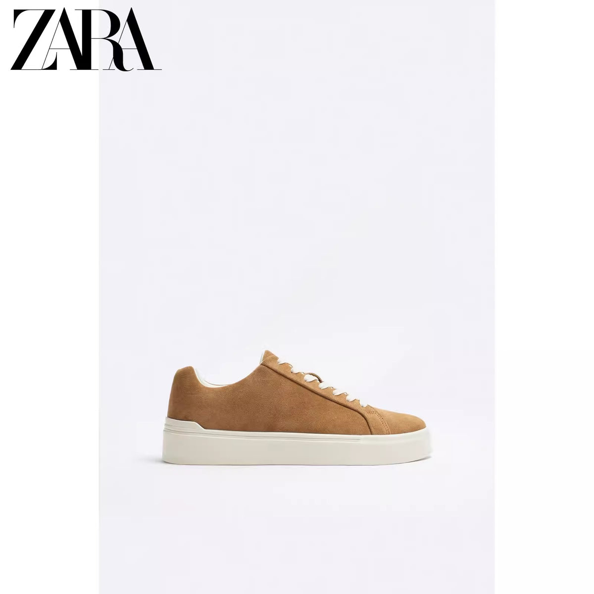 Importé  - ZARA NEW - Chaussure Homme Sport Loisirs En Cuir PU - Marron