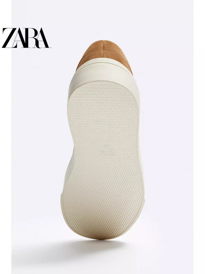 Importé  - ZARA NEW - Chaussure Homme Sport Loisirs En Cuir PU - Marron