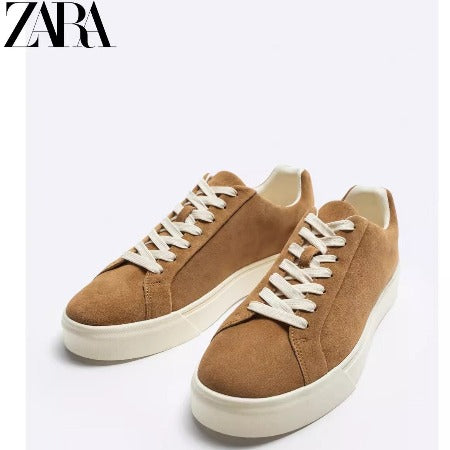 Importé  - ZARA NEW - Chaussure Homme Sport Loisirs En Cuir PU - Marron
