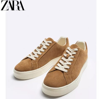 Importé  - ZARA NEW - Chaussure Homme Sport Loisirs En Cuir PU - Marron