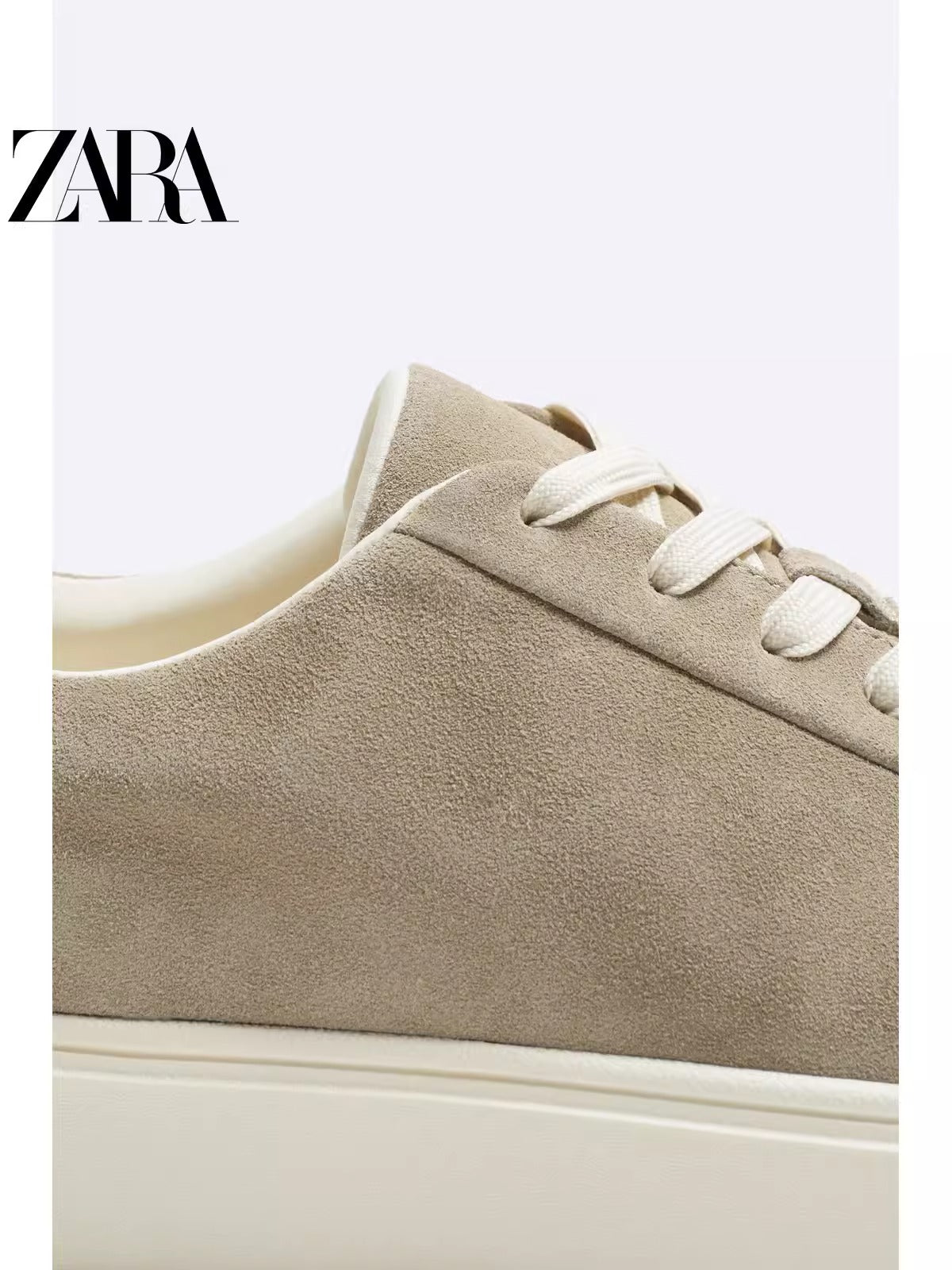 Importé  - ZARA NEW - Chaussure Homme Sport Loisirs En Cuir PU - Beige