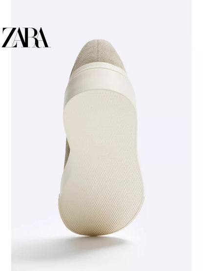 Importé  - ZARA NEW - Chaussure Homme Sport Loisirs En Cuir PU - Beige