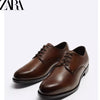 Importé - ZARA NEW - Chaussure Homme Britannique Classiques  En Cuir PU - Brun