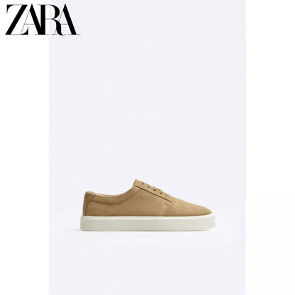 Importé  - ZARA NEW - Chaussure Homme Sport Baskets En Daim - Beige