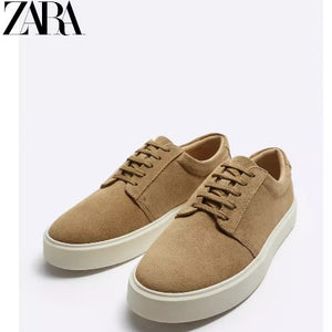 Importé  - ZARA NEW - Chaussure Homme Sport Baskets En Daim - Beige