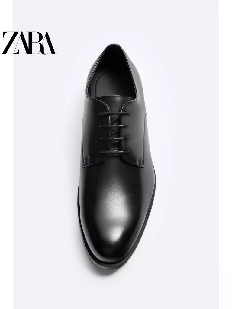 Importé - ZARA NEW - Chaussure Homme Britannique Classiques  En Cuir PU - Noir