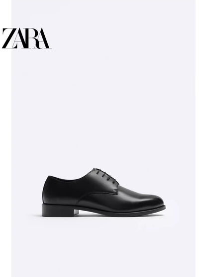 Importé - ZARA NEW - Chaussure Homme Britannique Classiques  En Cuir PU - Noir