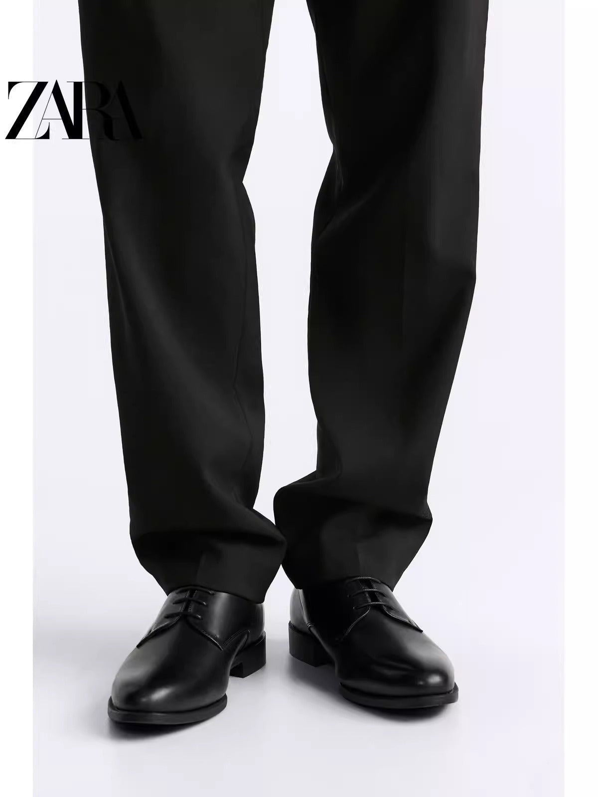 Importé - ZARA NEW - Chaussure Homme Britannique Classiques  En Cuir PU - Noir