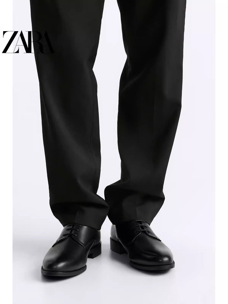 Importé - ZARA NEW - Chaussure Homme Britannique Classiques  En Cuir PU - Noir