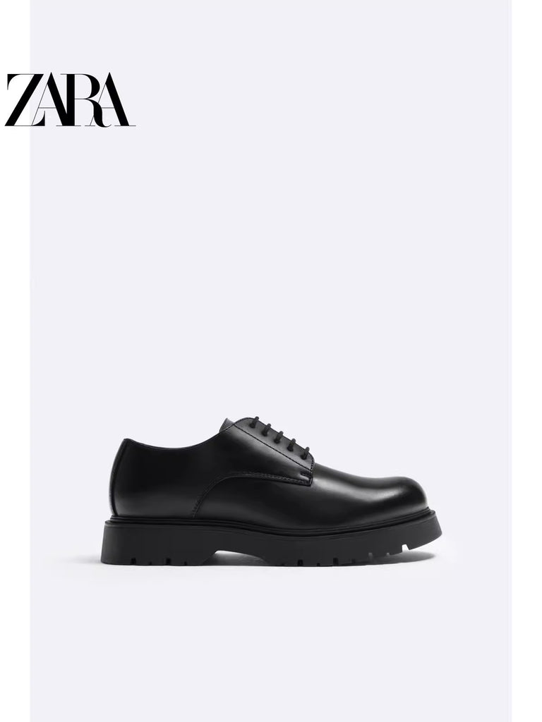 Importé - ZARA NEW - Chaussure Homme Britannique Décontractées En Cuir PU - Noir