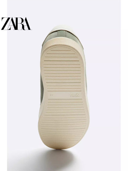 Importé  - ZARA NEW - Chaussure Homme Sport baskets En Daim - Vert