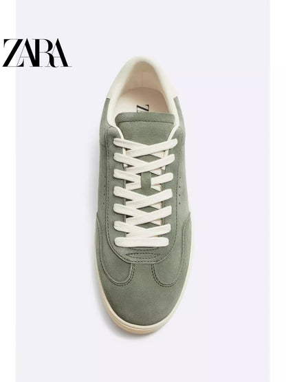 Importé  - ZARA NEW - Chaussure Homme Sport baskets En Daim - Vert
