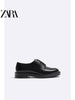 Importé  - ZARA NEW - Chaussure Homme Britannique Rétro ConfortableEn Cuir - Noir