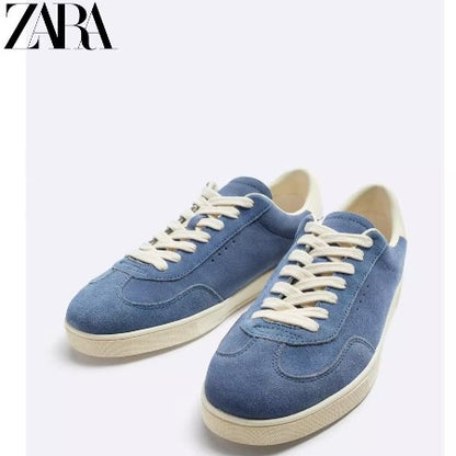 Importé - ZARA NEW - Chaussure Homme Sport Baskets En Daim - Bleu