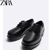 Importé - ZARA NEW - Chaussure Homme Britannique En Cuir PU - Noir