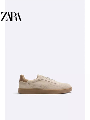 Importé - ZARA NEW - Chaussure Homme Sport Baskets En Daim - Beige