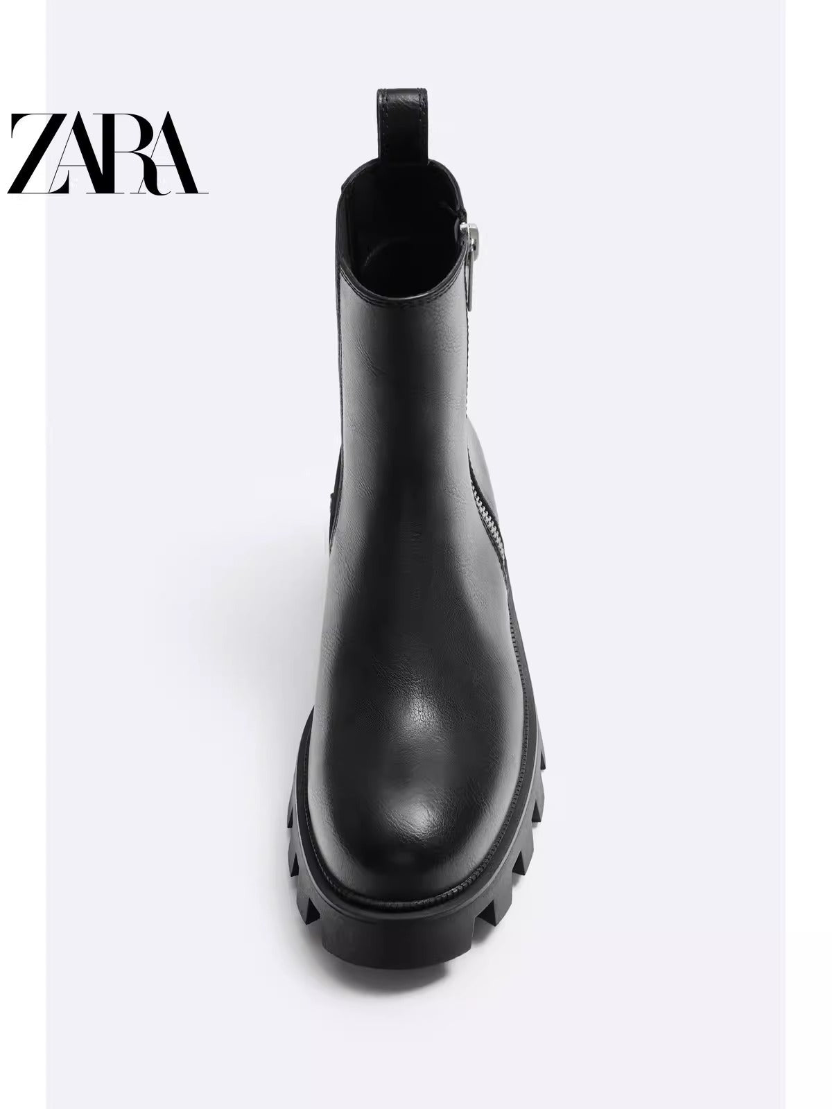 Importé - ZARA NEW - Chaussure Homme Montantes Chelsea Boots A Chaîne - Noir