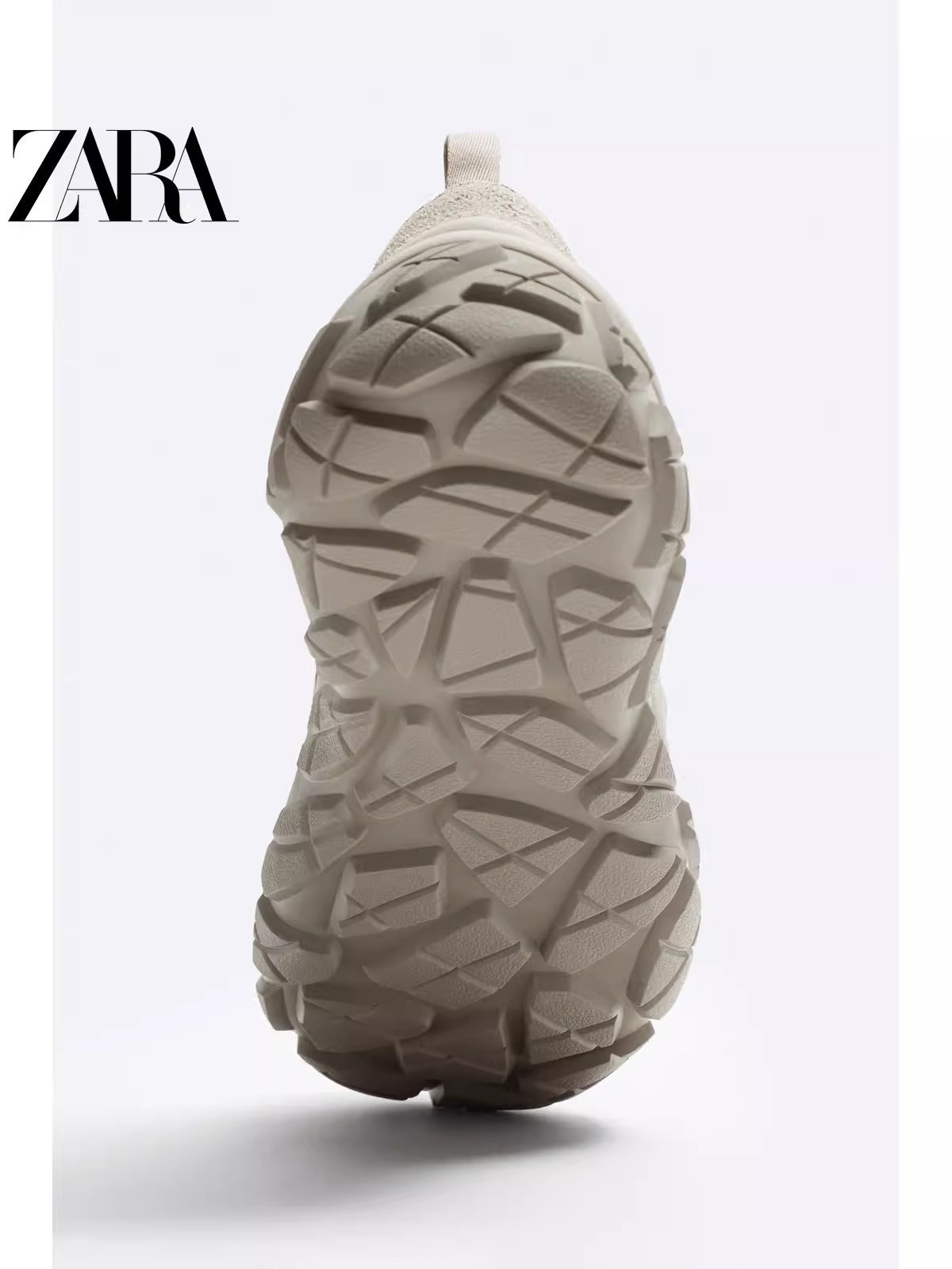 Importé - ZARA NEW - Chaussure Homme Sport Baskets Rétro Sans Lacets - Beige