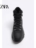 Importé - ZARA NEW - Chaussure Homme Montantes Chelsea Boots A Lacets - Noir