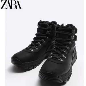 Importé - ZARA NEW - Chaussure Homme Montantes Chelsea Boots A Lacets - Noir