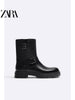 Importé - ZARA NEW - Chaussure Homme Montantes Chelsea Boots à Boucle Rétro - Noir