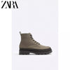 Importé - ZARA NEW - Chaussure Homme Montantes Chelsea Boots En Cuir Daim - Marron