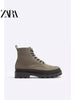 Importé - ZARA NEW - Chaussure Homme Montantes Chelsea Boots En Cuir Daim - Marron